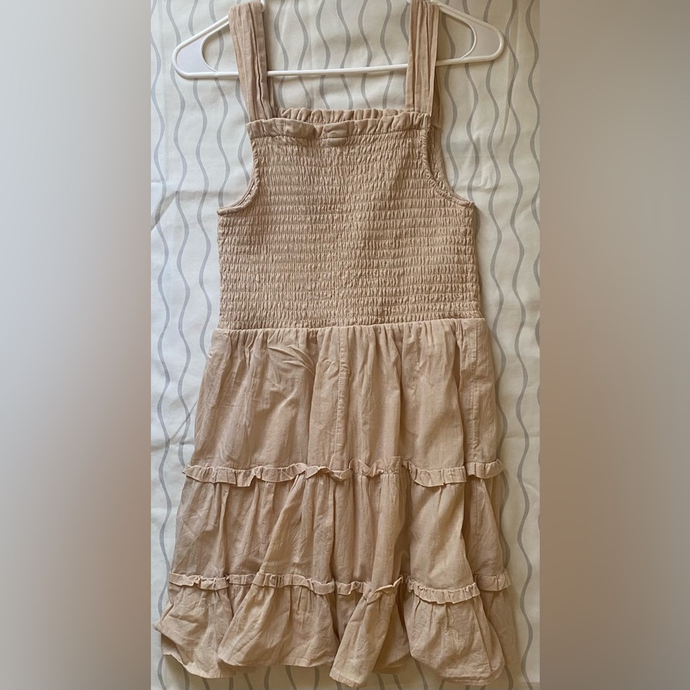 Wild Fable Tan Smocked Ruffled Sundress - Picture 2 of 9